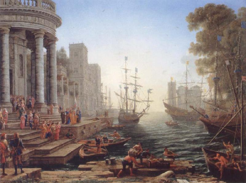 Claude Lorrain Seaport with the embarkation of Saint Ursula